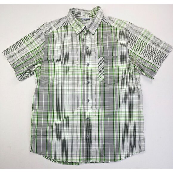 Columbia Omni Wick Advanced Evaporation Size Medium Men Check Short Sleeve Shirt - Picture 5 of 10